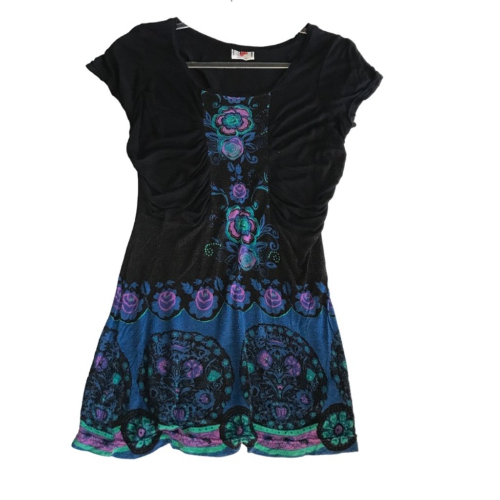Free People Top Blouse T-Shirt Small Floral Print Size S